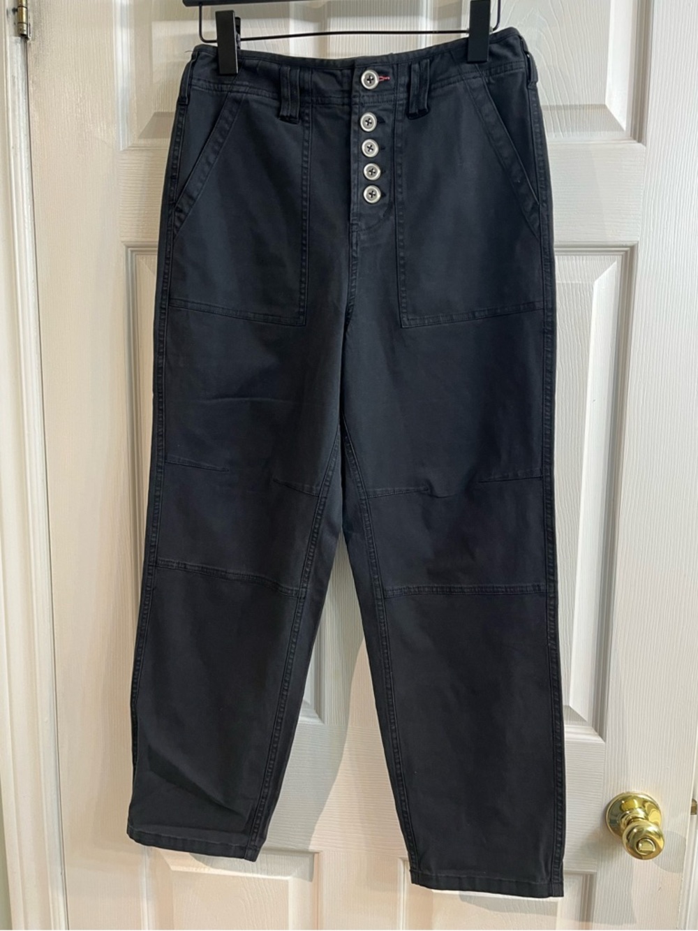 Velvet Heart Black High Waist Button Front Jeans Boho Minimalist Aesthetic Sz S